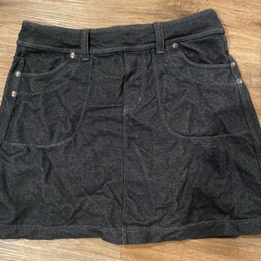 Athleta Bettona XXS heathered denim-look black skirt